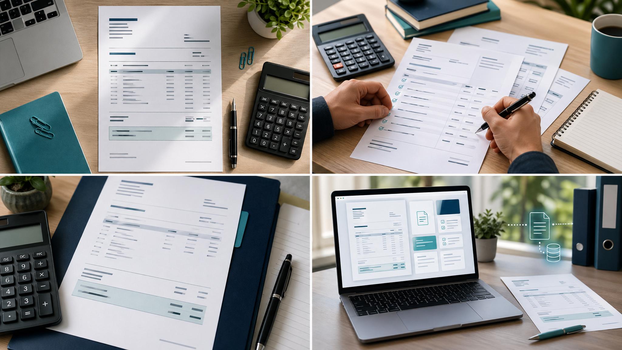 Rechnung ohne Mehrwertsteuer Vorlage mit neutralem Dokument